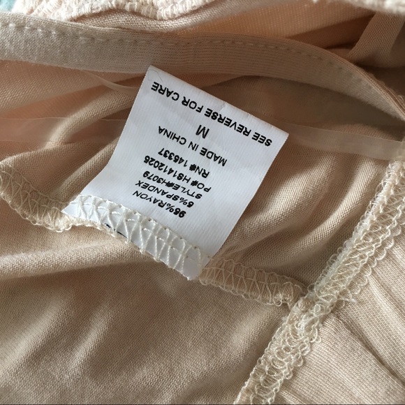 Crocheted festival crop tank top beige size medium - Picture 8 of 8